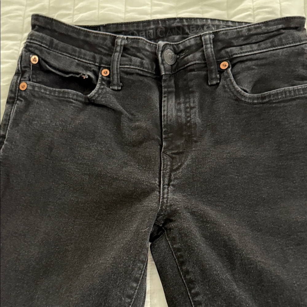American Eagle Outfitters Men's Dark Gray Slim Jeans